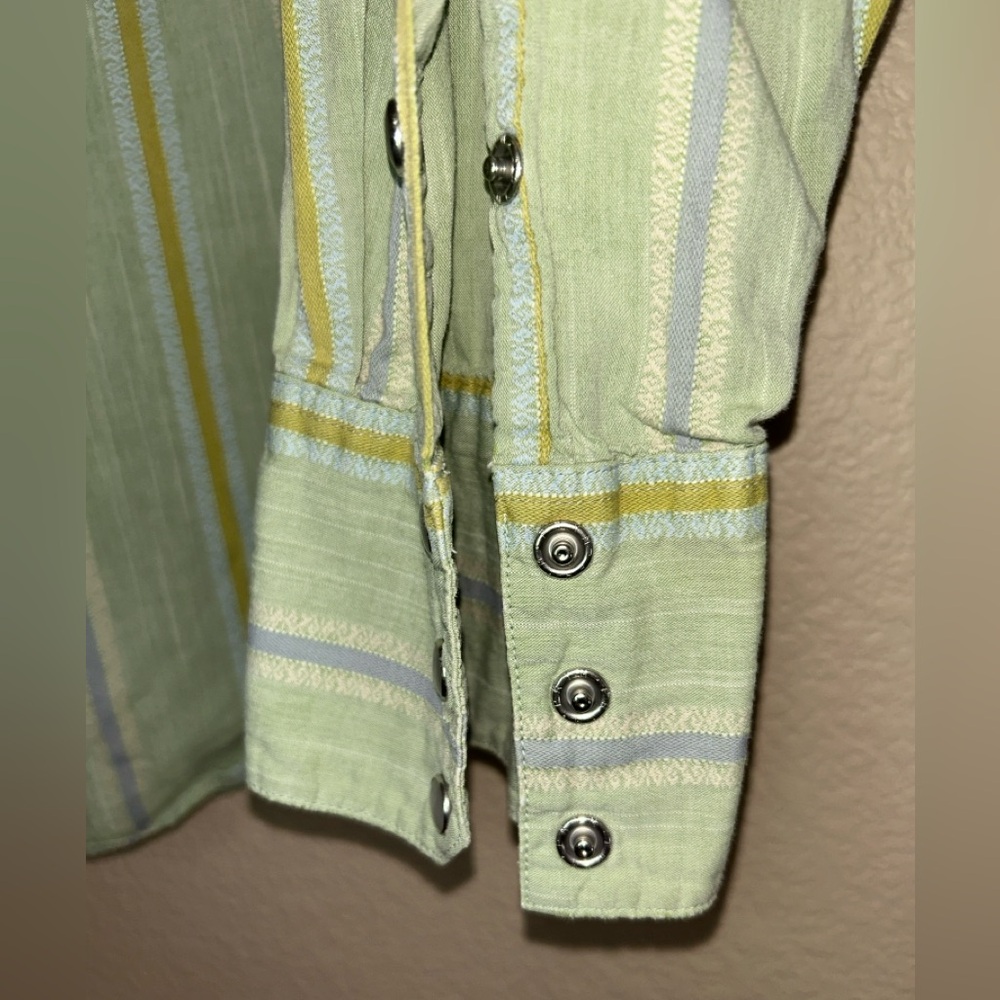 Patagonia Men’s Organic Cotton Striped Pearl Snap Shirt, Size M - Picture 5 of 8